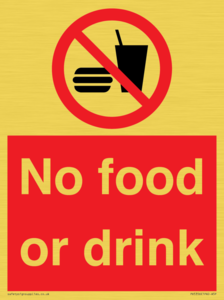 No food or drink
